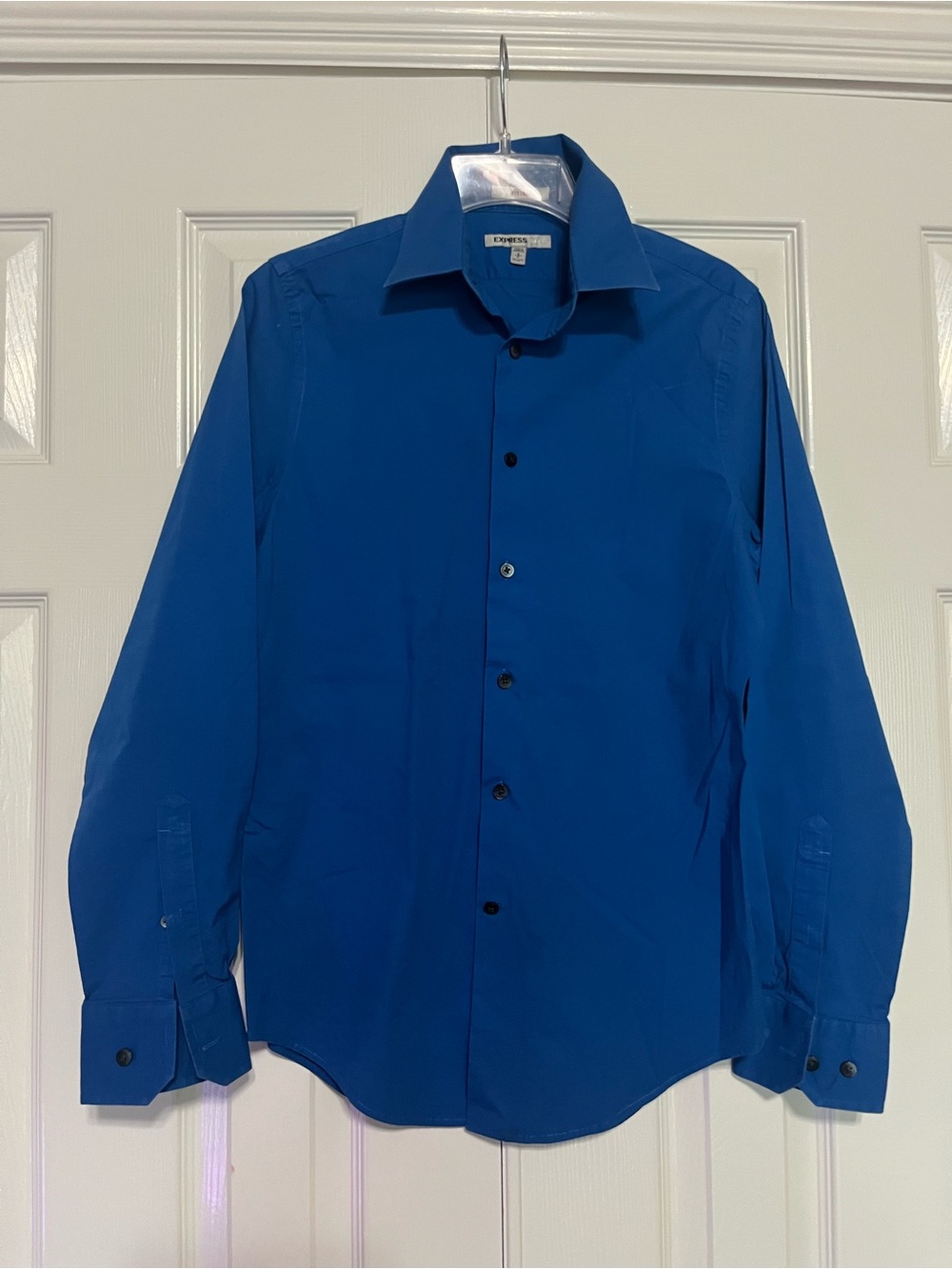 Express Men’s Blue Dress Shirt - Fitted S